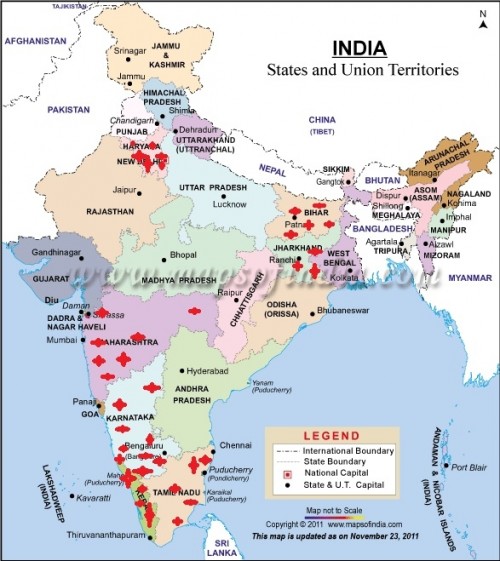 CCW India map